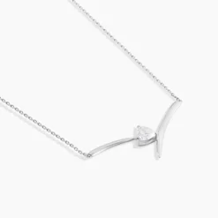 Collier Valeriana Or Blanc Oxyde De Zirconium