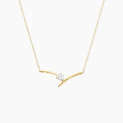 Collier Valeriana Or Jaune Oxyde De Zirconium