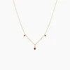 Collier Valora Or Jaune Rhodolite Oxyde De Zirconium