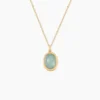 Collier Veina Plaqué Or Jaune Aventurine