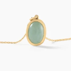 Collier Veina Plaqué Or Jaune Aventurine