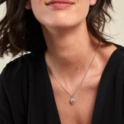 Collier Veva Argent Blanc Oxyde De Zirconium