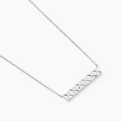 Collier Vinie Argent Blanc