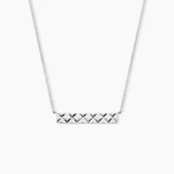Collier Vinie Argent Blanc