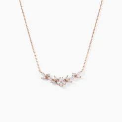 Collier Wanda Argent Rose Oxyde De Zirconium