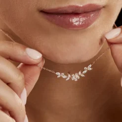 Collier Wanda Argent Rose Oxyde De Zirconium
