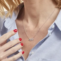 Collier Yannique Argent Blanc Oxyde De Zirconium