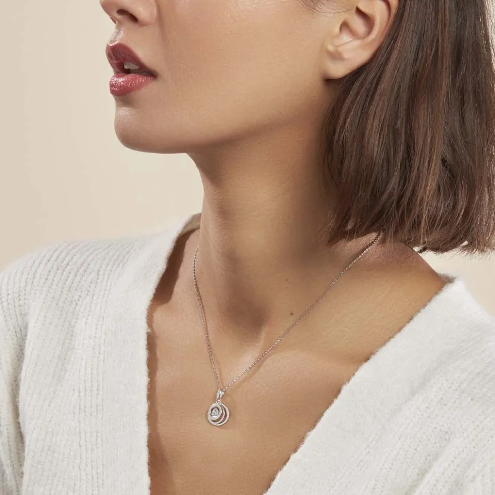 Collier Yoheved Argent Blanc Oxyde De Zirconium