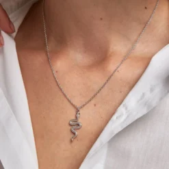 Collier Yoshie Argent Blanc