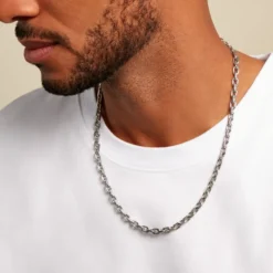 Collier Zacario Acier Blanc