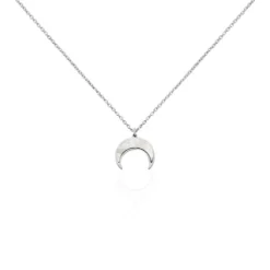 Collier Zea Argent Blanc Nacre