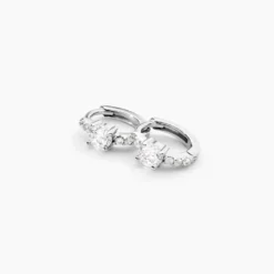 Creoles Argent Blanc Rio Oxydes De Zirconium