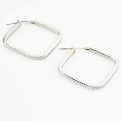 Creoles Argent Blanc Titania