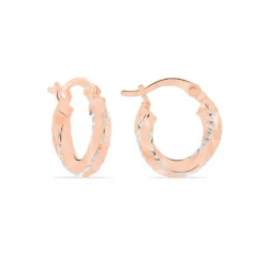 Creoles Argent Rose Diane