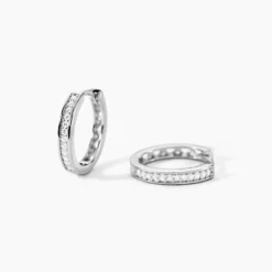 Créoles Alexa Argent Argenté Oxyde De Zirconium