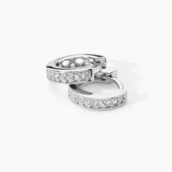 Créoles Alexa Argent Blanc Oxyde De Zirconium