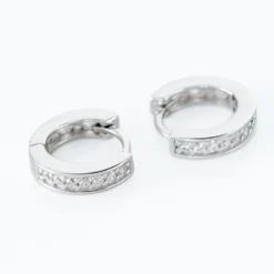 Créoles Alexa Argent Blanc Oxyde De Zirconium