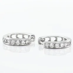 Créoles Anne-sixtine Argent Blanc Oxyde De Zirconium