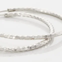 Créoles Argent Blanc Agathe