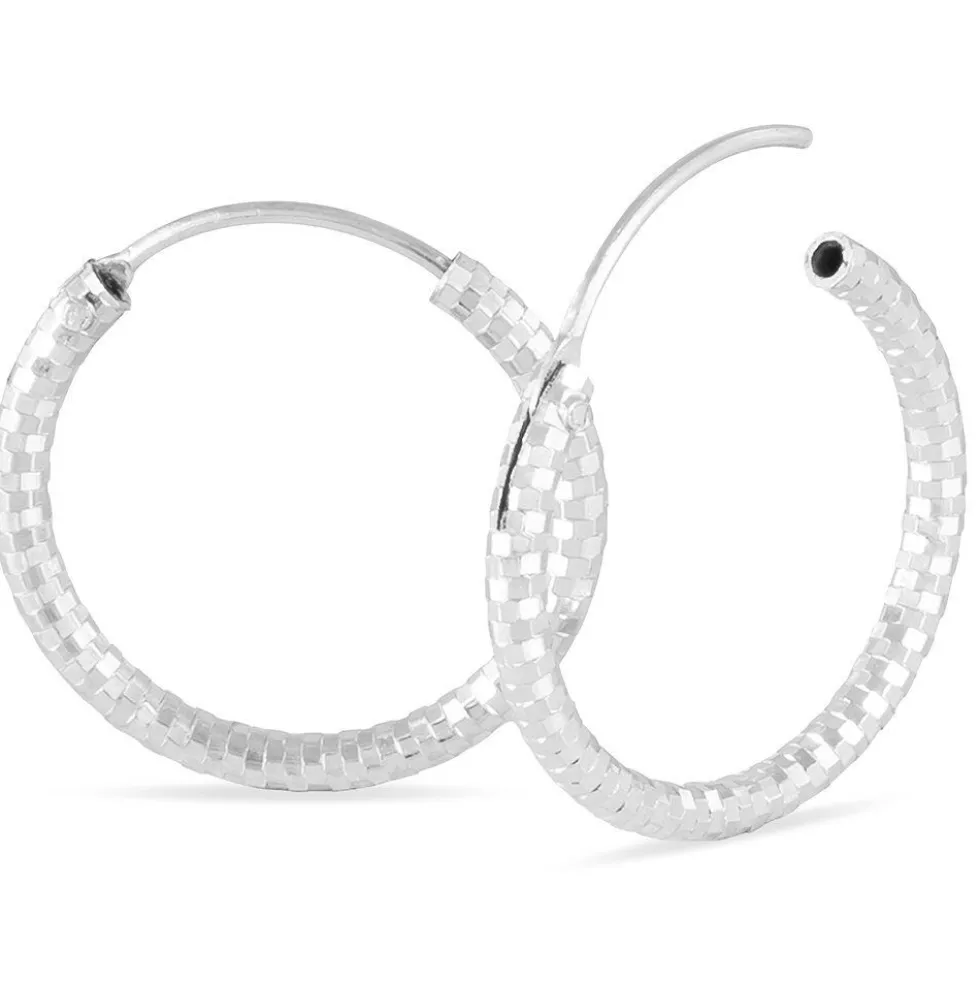 Créoles Argent Blanc Agathe