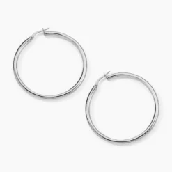 Créoles Argent Blanc Anne