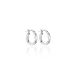 Créoles Argent Blanc Ava
