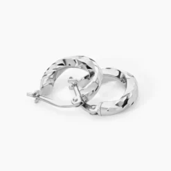 Créoles Argent Blanc Diane