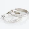 Créoles Argent Blanc Esmee