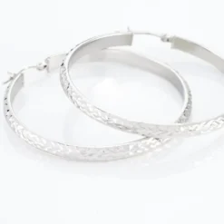Créoles Argent Blanc Esmee