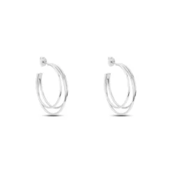 Créoles Argent Blanc Jukka