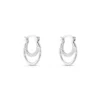 Créoles Argent Blanc Linnette Oxydes De Zirconium