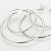 Créoles Argent Blanc Marjorie