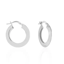 Créoles Argent Blanc Mila