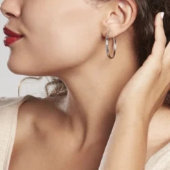 Créoles Argent Blanc Najiha