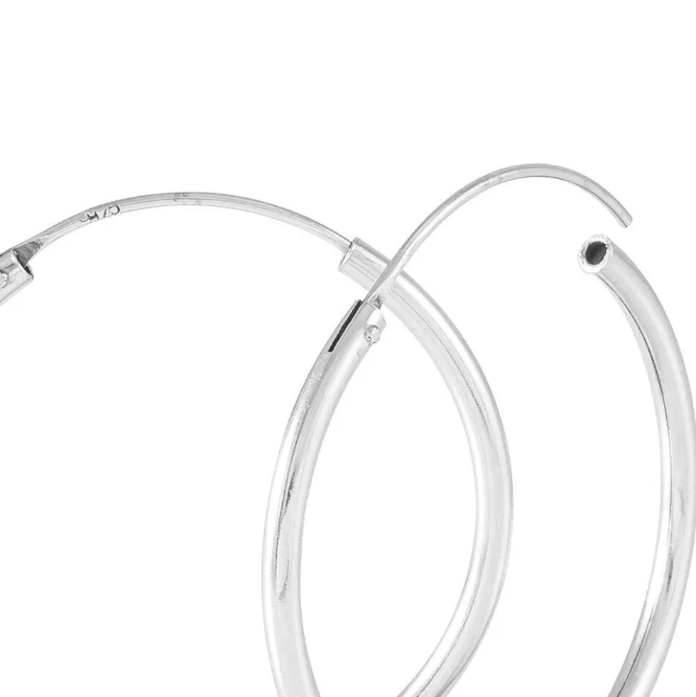 Créoles Argent Blanc Olympia