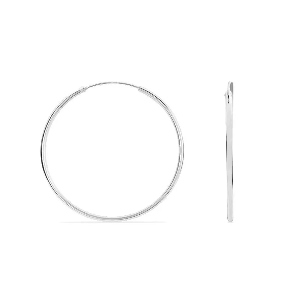 Créoles Argent Blanc Olympia
