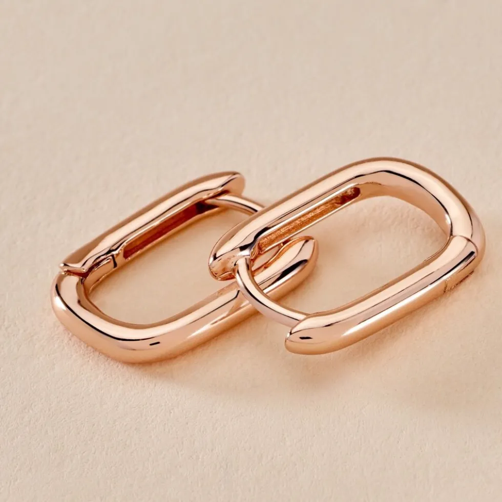 Créoles Carlyn Argent Rose