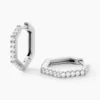 Créoles Corentine Argent Blanc Oxyde De Zirconium