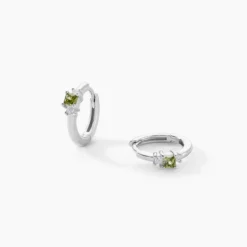 Créoles Desert Argent Blanc Oxyde De Zirconium