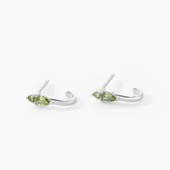 Créoles Desert Argent Blanc Oxyde De Zirconium