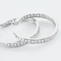 Créoles Django Argent Blanc Oxyde De Zirconium