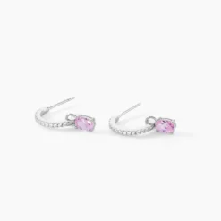 Créoles Evasion Argent Blanc Oxyde De Zirconium