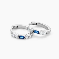 Créoles Felisa Argent Blanc Oxyde De Zirconium