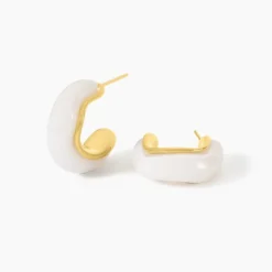 Créoles Idina Acier Jaune
