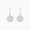 Créoles Isra Argent Blanc Oxyde De Zirconium
