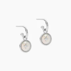 Créoles Izarra Argent Blanc Nacre