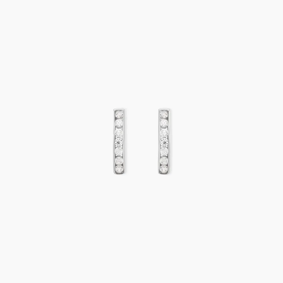 Créoles Jacoba Rondes Or Blanc Oxyde De Zirconium