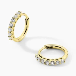 Créoles Kean Or Jaune Diamant Synthétique