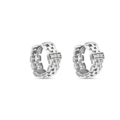Créoles Lilibeth Argent Blanc Oxyde De Zirconium