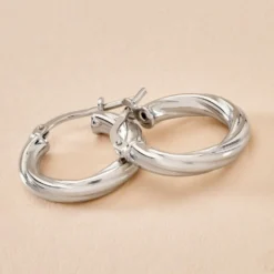 Créoles Maia Argent Blanc
